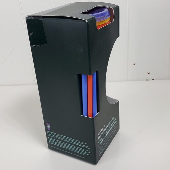 New Set of Reusable rare Starbucks venti 24 ounce cold cup set - Picture 9 of 11